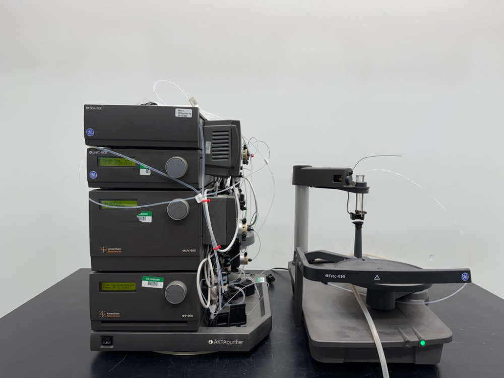 Image of GE Amersham AKTApurifier 100 FPLC System UV-900 P-900 Frac-950